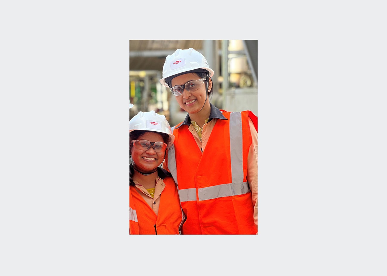 Two female Dow employees at Dow India site.
